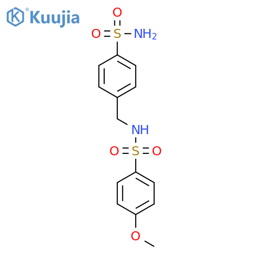 4-methoxy-N-(4-sulfamoylbenzyl)benzenesulfonamide structure