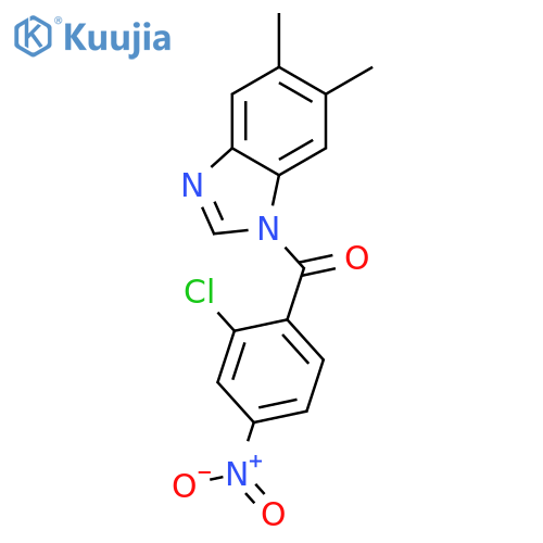 (2-chloro-4-nitrophenyl)(5,6-dimethyl-1H-benzimidazol-1-yl)methanone structure