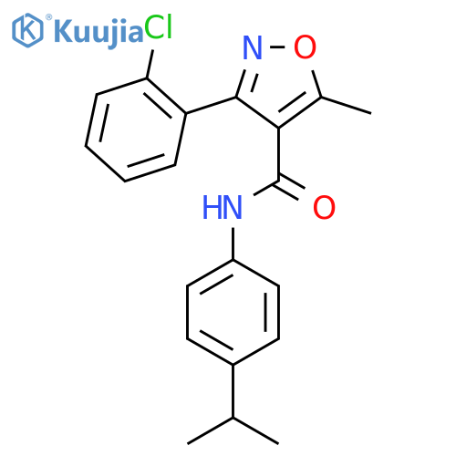 3-(2-Chlorophenyl)-5-methyl-N-[4-(propan-2-yl)phenyl]-1,2-oxazole-4-carboxamide structure