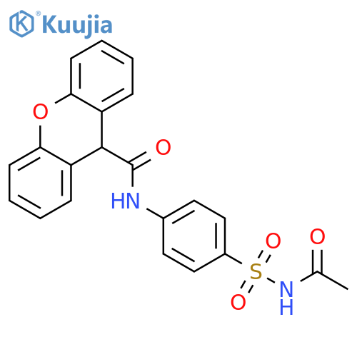 N-[4-(acetylsulfamoyl)phenyl]-9H-xanthene-9-carboxamide structure