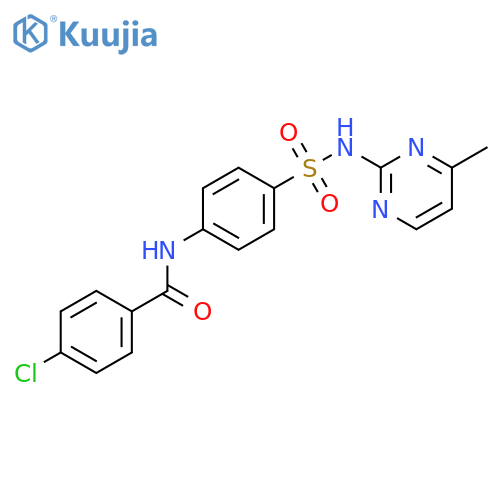 4-chloro-N-{4-(4-methylpyrimidin-2-yl)sulfamoylphenyl}benzamide structure