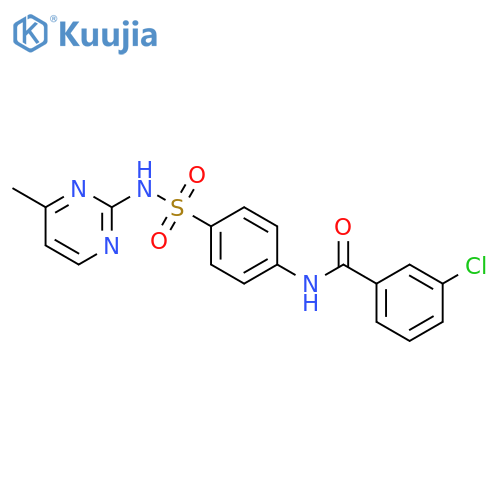 3-chloro-N-{4-(4-methylpyrimidin-2-yl)sulfamoylphenyl}benzamide structure