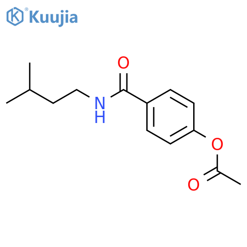 4-[(3-methylbutyl)carbamoyl]phenyl acetate structure