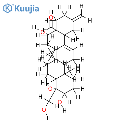 3beta,4beta,23-trihydroxy-24,30-di-nor-olean-12,20(29)-dien-28-oic acid structure