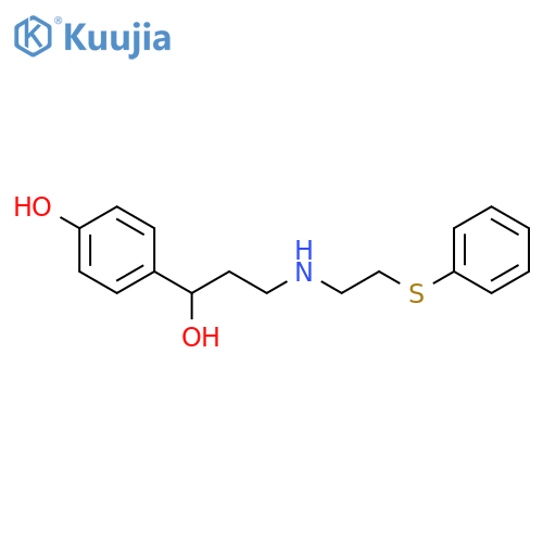 4-(1-hydroxy-3-{[2-(phenylsulfanyl)ethyl]amino}propyl)phenol structure