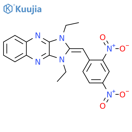 1H-Imidazo[4,5-b]quinoxaline, 2-[(2,4-dinitrophenyl)methylene]-1,3-diethyl-2,3-dihydro- structure