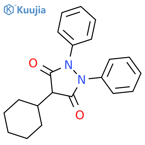 4-cyclohexyl-1,2-diphenylpyrazolidine-3,5-dione structure