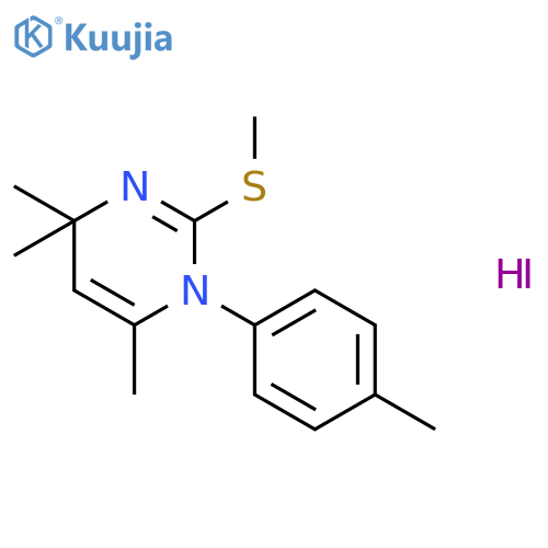 4,4,6-trimethyl-1-(4-methylphenyl)-2-(methylsulfanyl)-1,4-dihydropyrimidine hydroiodide (1:1) structure