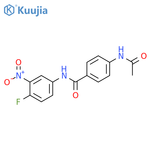4-(acetylamino)-N-(4-fluoro-3-nitrophenyl)benzamide structure