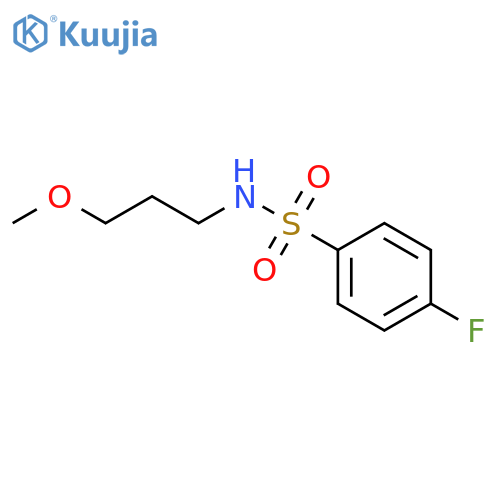 4-fluoro-N-(3-methoxypropyl)benzene-1-sulfonamide structure