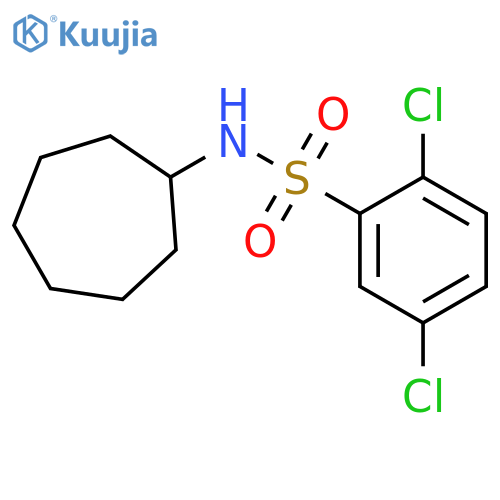 2,5-dichloro-N-cycloheptylbenzene-1-sulfonamide structure
