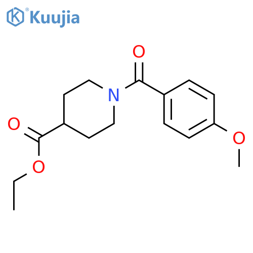Ethyl 1-(4-methoxybenzoyl)-4-piperidinecarboxylate structure