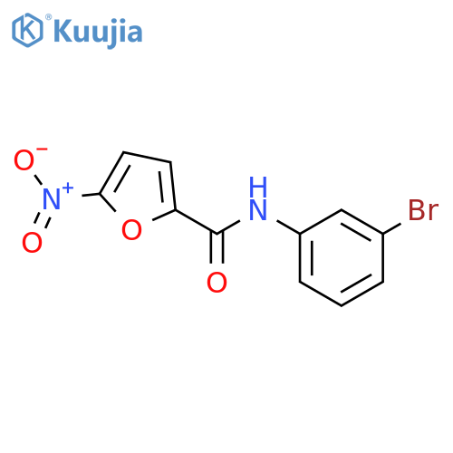 2-Furancarboxamide, N-(3-bromophenyl)-5-nitro- structure