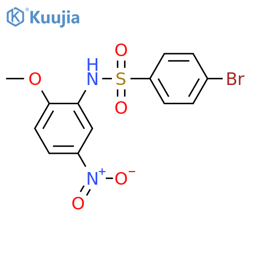 4-bromo-N-(2-methoxy-5-nitrophenyl)benzenesulfonamide structure