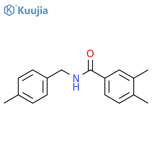 3,4-dimethyl-N-(4-methylbenzyl)benzamide structure