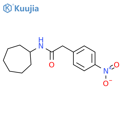N-cycloheptyl-2-(4-nitrophenyl)acetamide structure
