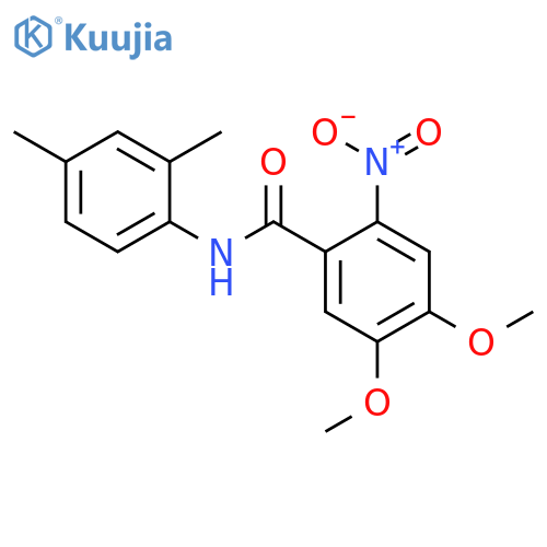 N-(2,4-dimethylphenyl)-4,5-dimethoxy-2-nitrobenzamide structure