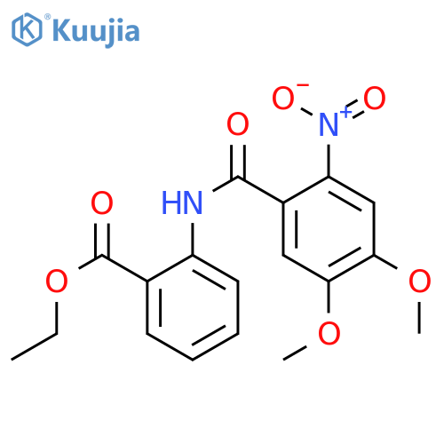 ethyl 2-(4,5-dimethoxy-2-nitrobenzamido)benzoate structure