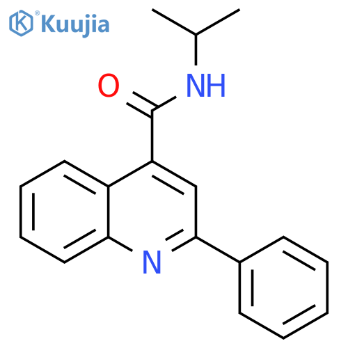2-phenyl-N-(propan-2-yl)quinoline-4-carboxamide structure