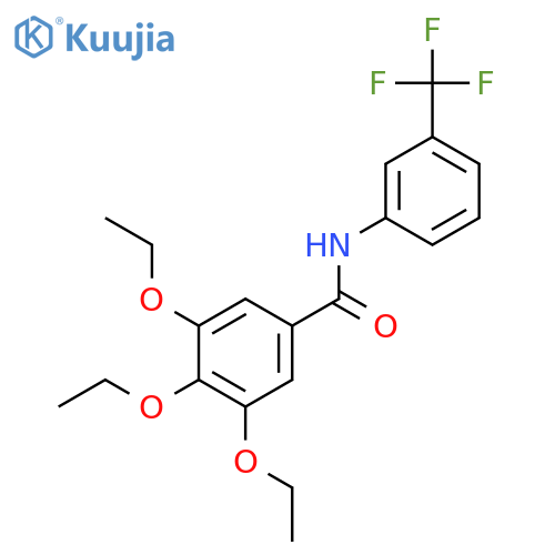 3,4,5-triethoxy-N-[3-(trifluoromethyl)phenyl]benzamide structure
