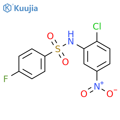 N-(2-chloro-5-nitrophenyl)-4-fluorobenzenesulfonamide structure