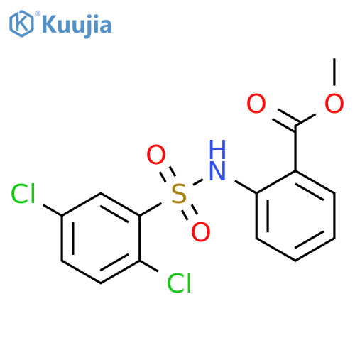 Benzoic acid, 2-[[(2,5-dichlorophenyl)sulfonyl]amino]-, methyl ester structure