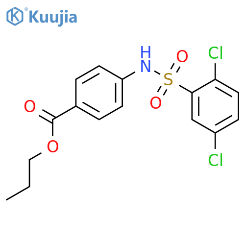 propyl 4-{[(2,5-dichlorophenyl)sulfonyl]amino}benzoate structure