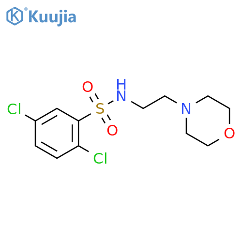 ((2,5-dichlorophenyl)sulfonyl)(2-morpholin-4-ylethyl)amine structure