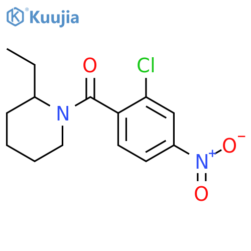 (2-chloro-4-nitrophenyl)(2-ethylpiperidin-1-yl)methanone structure