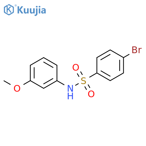 Benzenesulfonamide, 4-bromo-N-(3-methoxyphenyl)- structure