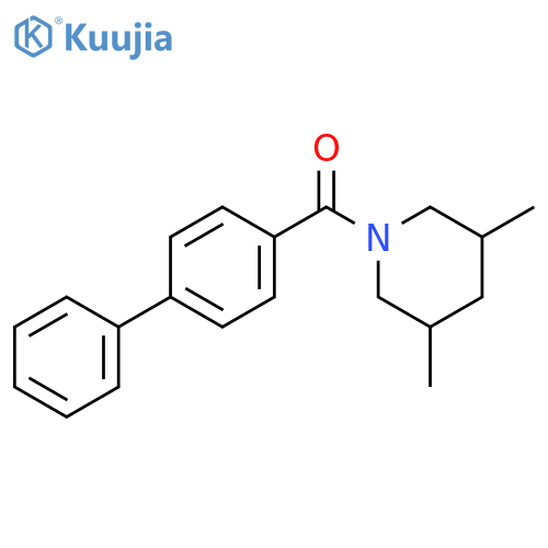 1-(1,1'-biphenyl-4-ylcarbonyl)-3,5-dimethylpiperidine structure