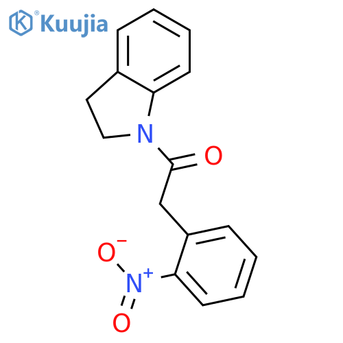 1-(2,3-dihydro-1H-indol-1-yl)-2-(2-nitrophenyl)ethanone structure