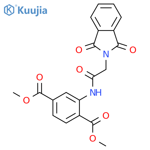 <br>dimethyl 2-{[(1,3-dioxo-1,3-dihydro-2H-isoindol-2-yl)acetyl]amino}benzene-1 ,4-dicarboxylate structure