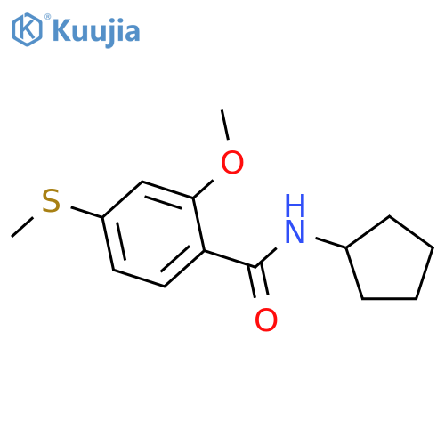 N-cyclopentyl-2-methoxy-4-(methylsulfanyl)benzamide structure