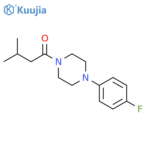 1-(4-fluorophenyl)-4-(3-methylbutanoyl)piperazine structure