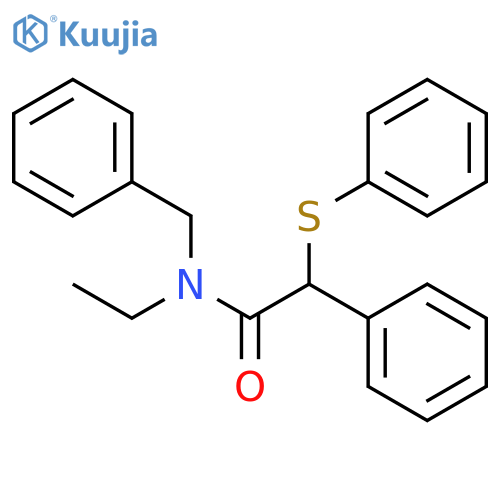 N-benzyl-N-ethyl-2-phenyl-2-(phenylthio)acetamide structure