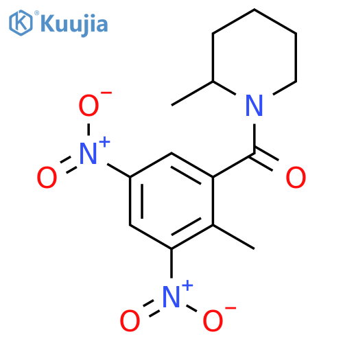 (2-methyl-3,5-dinitrophenyl)(2-methylpiperidin-1-yl)methanone structure