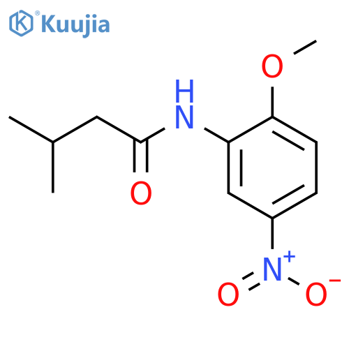 N-(2-methoxy-5-nitrophenyl)-3-methylbutanamide structure