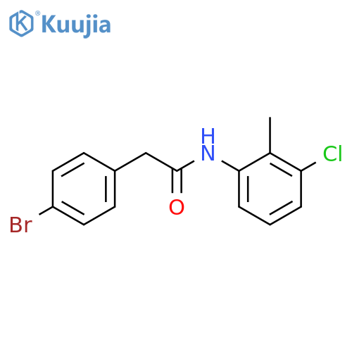 2-(4-bromophenyl)-N-(3-chloro-2-methylphenyl)acetamide structure