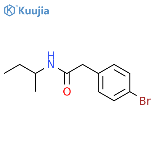 2-(4-bromophenyl)-N-(butan-2-yl)acetamide structure