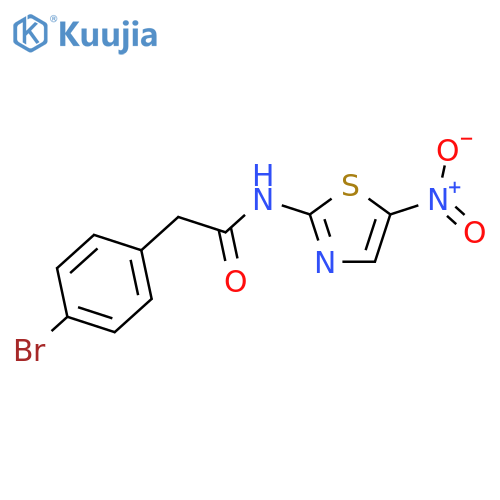 2-(4-bromophenyl)-N-(5-nitro-1,3-thiazol-2-yl)acetamide structure