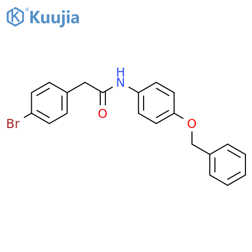 N-[4-(benzyloxy)phenyl]-2-(4-bromophenyl)acetamide structure