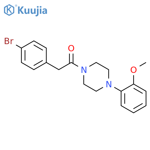 1-[(4-bromophenyl)acetyl]-4-(2-methoxyphenyl)piperazine structure