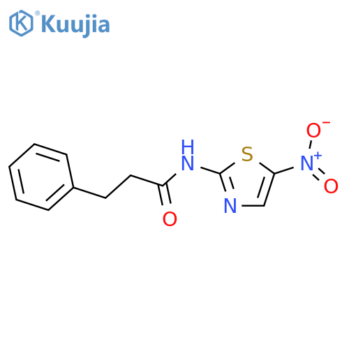 N-(5-nitro-1,3-thiazol-2-yl)-3-phenylpropanamide structure