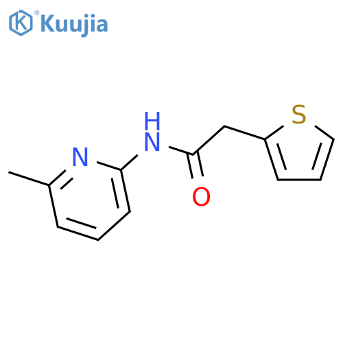 N-(6-methylpyridin-2-yl)-2-(thiophen-2-yl)acetamide structure