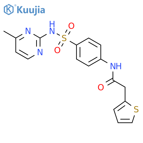 N-{4-[(4-methylpyrimidin-2-yl)sulfamoyl]phenyl}-2-(thiophen-2-yl)acetamide structure
