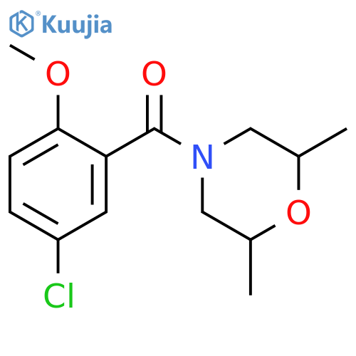 (5-chloro-2-methoxyphenyl)(2,6-dimethylmorpholin-4-yl)methanone structure