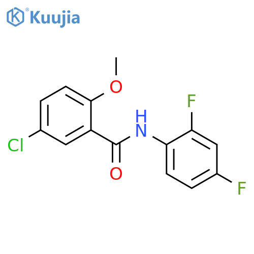 5-chloro-N-(2,4-difluorophenyl)-2-methoxybenzamide structure