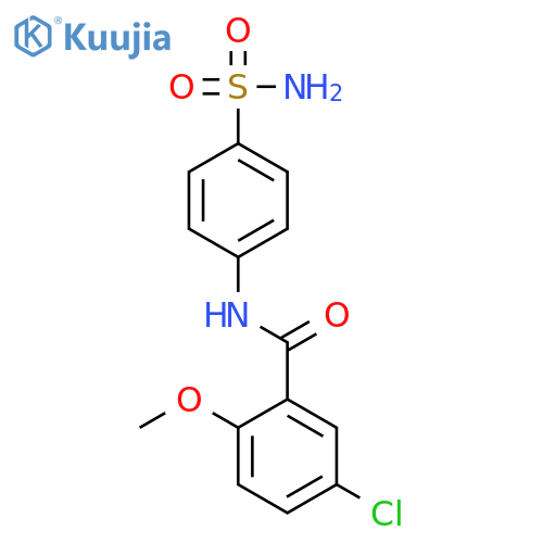 5-chloro-2-methoxy-N-(4-sulfamoylphenyl)benzamide structure