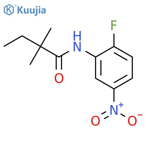 N-(2-fluoro-5-nitrophenyl)-2,2-dimethylbutanamide structure